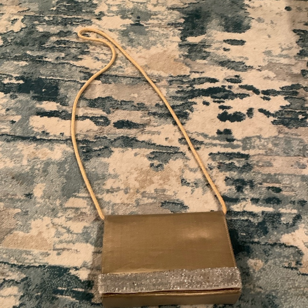 Stuart weitzman gold purse